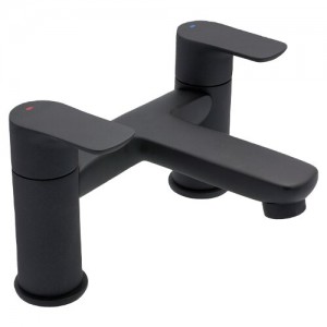 Pegler Andreu Matt Black Finish Bath Filler - waste not included [911106]