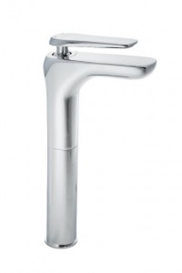 Pegler Gervasi Tall Monobloc Basin Mixer with sprung plug waste - Chrome [922015]