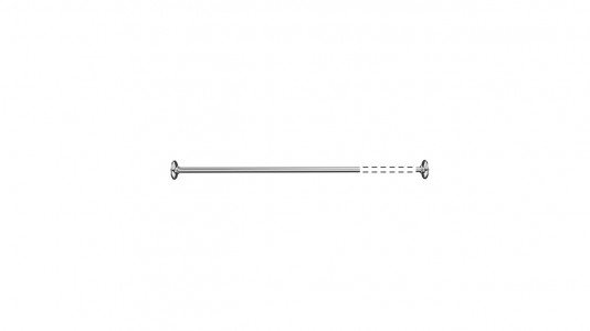 Inda Hotellerie Shower Rail (extendable) 60/90cm - Chrome [A0146AAP]