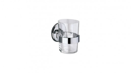 Inda Hotellerie Tumbler and Holder 7 x 11h x 10cm - Chrome [A04100CR03]