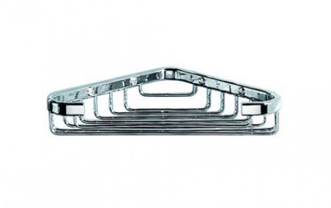 Inda Colorella Corner Soap Basket 16 x 4h x 16cm - Chrome [A04490CR]