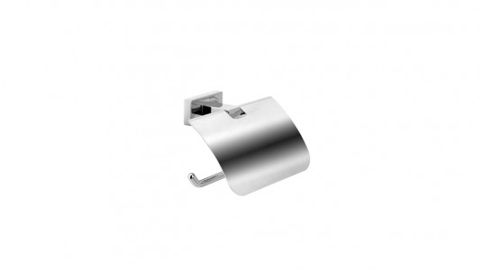 Inda Lea Toilet Roll Holder 15 x 11h x 5cm With Cover - Chrome [A18260CR]