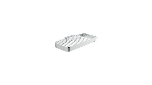 Inda Lea Wide Soap and Sponge Basket 25 x 3 x 12 - Chrome [A1851ACR]