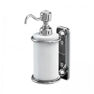 Burlington A19CHR Wall Mounted Liquid Soap Dispenser Chrome/White