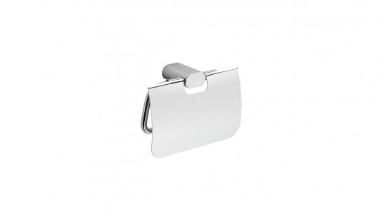 Inda Mito Toilet Roll Holder with Cover 15 x 10h x 5cm - Chrome [A20260CR]