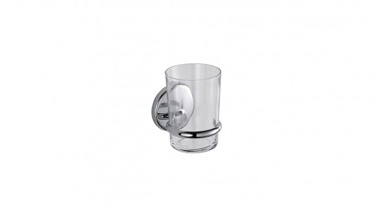 Inda Colorella Tumbler and Holder 8 x 11h x 9cm - Chrome [A23100CR03]