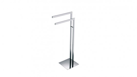 Inda Logic Double Towel Rail 24 x 88h x 40cm - Chrome [A33850CR]