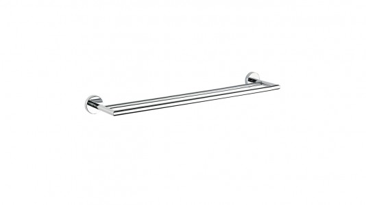 Inda Forum Double Towel Rail 66 x 6h x 14cm - Chrome [A3619CCR]