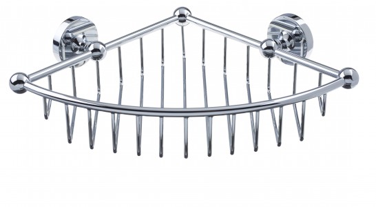 Heritage ACOB04C Corner Wire Basket Chrome