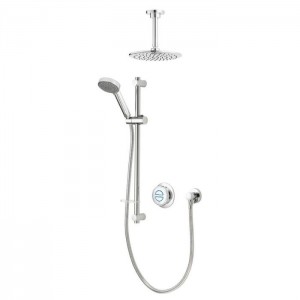 Aqualisa QZD.A1.BV.DVFC.20 Quartz Classic Smart Digital Concealed Shower/Ceiling Fixed & Adjustable Heads (HP/Combi)