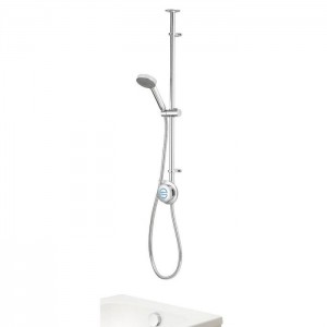 Aqualisa QZD.A2.EV.DVBTX.20 Quartz Classic Smart Digital Exposed Shower/Adjustable Head & Overflow Bath Filler (Gravity Pumped)