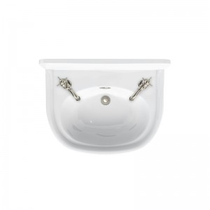 Burlington ARC5002TH Arcade Cloakroom Basin 500 x 400mm 2 Tapholes (Brassware NOT Included)