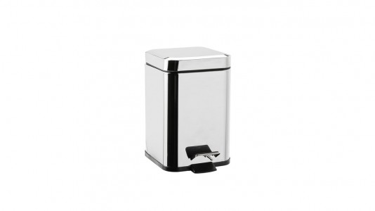 Inda Hotellerie Waste Bin 16 x 25h x 16cm. 3 litres - Chrome [AV402AAL]