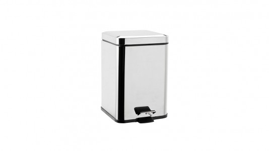 Inda Hotellerie Waste Bin 20 x 29.5h x 20cm. 6 litres - Chrome [AV402BAL]