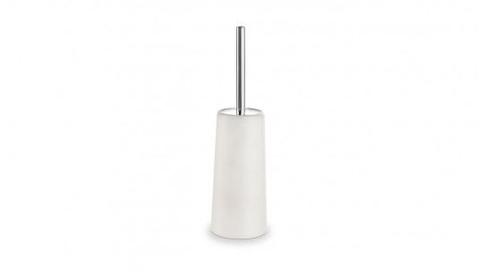 Inda Hotellerie Toilet Brush and Holder 10dia x 40h cm - Chrome/White [AV8140WZ]