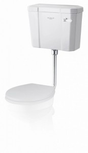 Bayswater BAYC018 Fitzroy Low Level Cistern with White Ceramic Lever & Fittings - (cistern only)