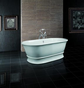 BC Designs BAB032GM Bampton Solid Surface Bath 1555 x 740mm Gunmetal