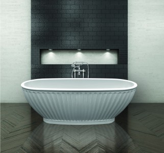 BC Designs BAB035PG Casini Solid Surface Bath 1680 x 750mm Powder Grey