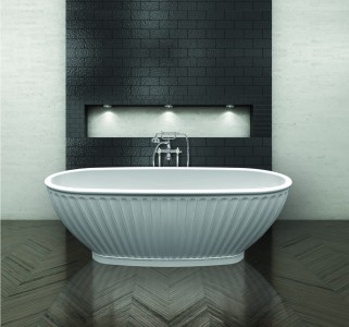 BC Designs BAB035GM Casini Solid Surface Bath 1680 x 750mm Gunmetal