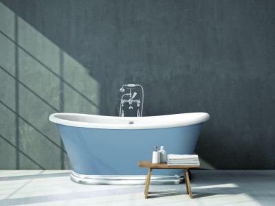 BC Designs BAS770 The Acrylic Boat Bath with Aluminium Plinth 1800 x 800mm