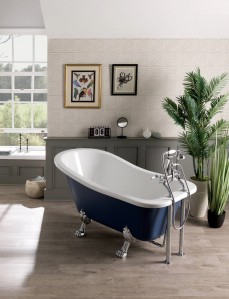 BC Designs BAU025 Fordham Acrylic Slipper Bath 1500 x 730mm with Bath Feet Set 2 Included