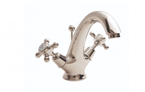 BC Designs Victrion Crosshead Basin Mixer Tap (1 Taphole) Nickel [CTA015N]