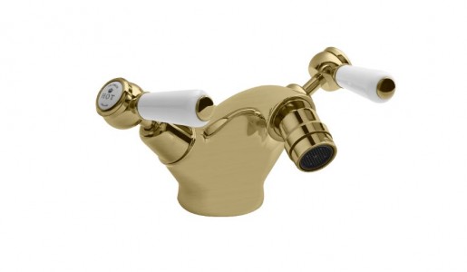 BC Designs Victrion Lever Bidet Mixer Tap (1 Taphole) Brushed Gold [CTA035BG]