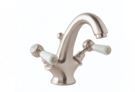 BC Designs Victrion Lever Basin Mixer Tap (1 Taphole) Brushed Nickel [CTB115BN]