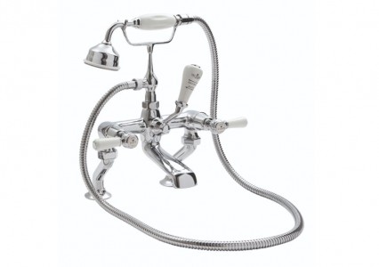 BC Designs Victrion Lever Deck Mounted Bath Shower Mixer Tap (2 Tapholes) Chrome [CTB120]