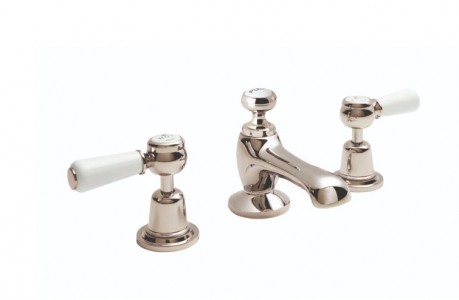 BC Designs Victrion Lever Basin Mixer Tap (3 Tapholes) Nickel [CTB125N]