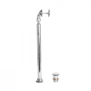 BC Designs WAS070BN Floormounted Overflow Pipe & Waste Brushed Nickel