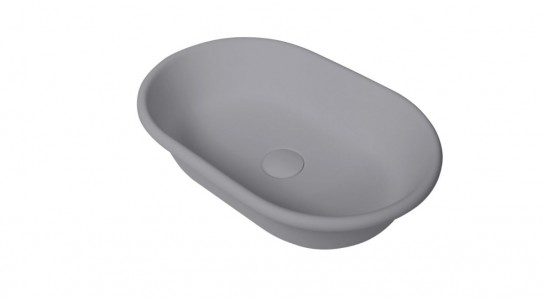 BC Designs Omnia Countertop Basin 530 x 360mm (No Tapholes) Powder Grey [BAB160PG]
