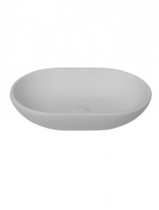 BC Designs Crea Countertop Basin 575 x 145mm (No Tapholes) Polished White [BAB162]