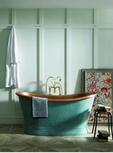 BC Designs Boat Bath 1500 x 725mm (Waste NOT Included) Copper/Verdigris Green [BAC023]