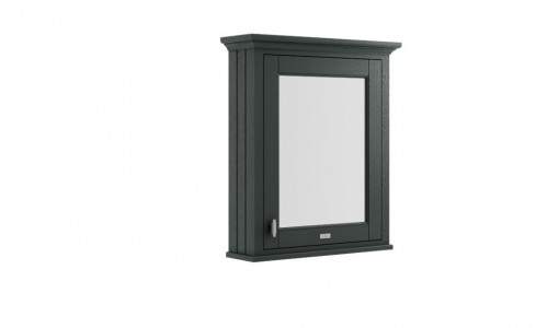 BC Designs Single Door Mirror Cabinet 750 x 600mm Dark Lead [BCMC600DL]