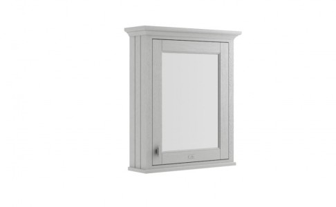 BC Designs Single Door Mirror Cabinet 750 x 600mm Earls Grey [BCMC600EG]