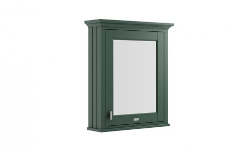 BC Designs Single Door Mirror Cabinet 750 x 600mm Forest Green [BCMC600FG]