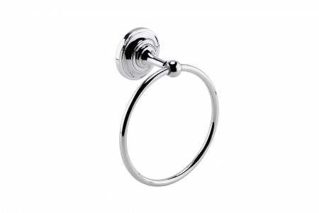 BC Designs Victrion Classic Rounded Towel Ring 182 x 77mm Chrome [CMA010]