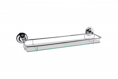 BC Designs Victrion Glass Gallery Shelf 536 x 146mm Chrome [CMA020]