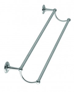 BC Designs Victrion Double Towel Rail 666 x 158mm Brushed Chrome [CMA025BC]