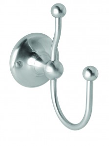 BC Designs Victrion Double Robe Hook 113 x 100mm Brushed Chrome [CMA030BC]