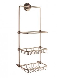 BC Designs Victrion 3 Tier Shower Tidy 427 x 175mm Brushed Copper [CMA035BCO]