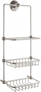 BC Designs Victrion 3 Tier Shower Tidy 427 x 175mm Brushed Nickel [CMA035BN]