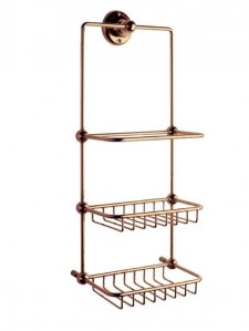 BC Designs Victrion 3 Tier Shower Tidy 427 x 175mm Copper [CMA035CO]