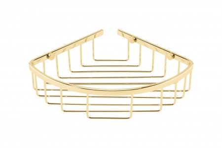 BC Designs Victrion Corner Shower Basket 202 x 202mm Gold [CMA050G]