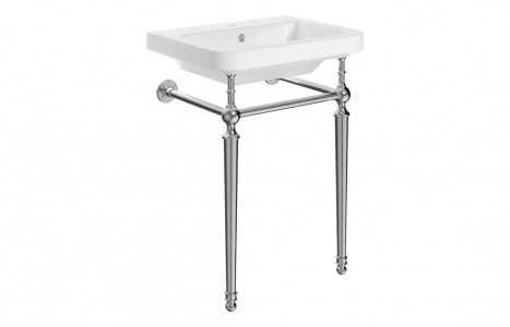Biarritz Console Basin (1TH) 610mm with Washstand Chrome [PLUM116019]