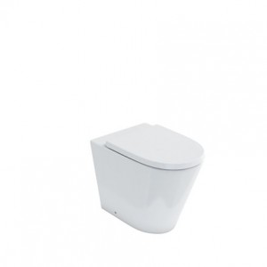 Britton 15B35302 Sphere Rimless Back To Wall WC Pan with Toilet Seat White - (Cistern NOT Included)