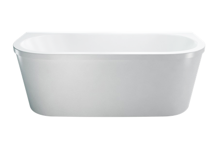 Britton M4B Cleargreen Saturn Modern Back To Wall Bath Surround Outer Skin 1700 x 750mm White (Inner Skin NOT included)