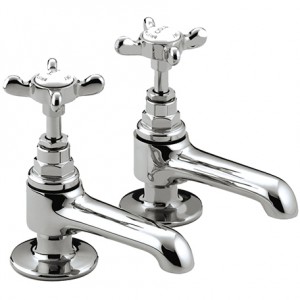 Bristan N1/2CCD 1901 Basin Pillar Taps with Ceramic Disc Valves Chrome