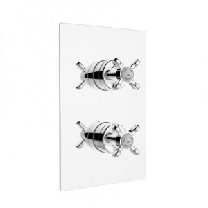 Bristan N2SHCDIVC 1901 Recessed Dual Control Thermostatic Shower Valve/Integral Two Outlet Diverter Chrome